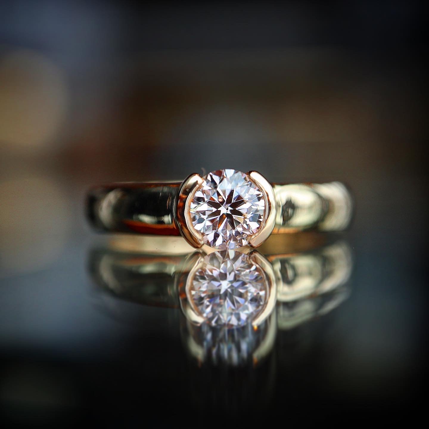Semi bezel sales engagement ring